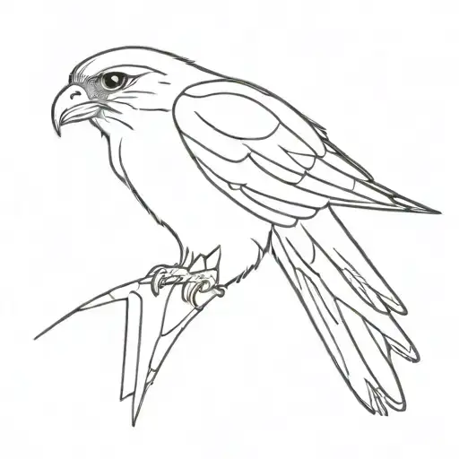 Peregrine falcon tattoo design idea