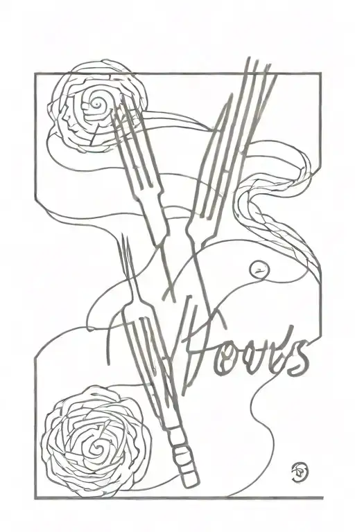 Two Forks   "Every Second Counts"  tattoo design idea