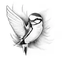 Swallow Bird tattoo design idea
