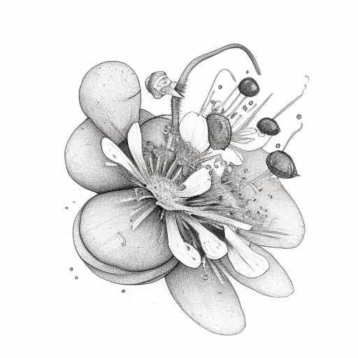 everything happens for a reason with May birth flowers tattoo design idea
