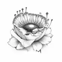 everything happens for a reason written in cursive with May birth flowers tattoo design idea