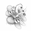 everything happens for a reason with May birth flowers tattoo design idea