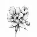everything happens for a reason with May birth flowers tattoo design idea