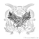 create a tattoo design and add spot colour of Tiffany blue two boys names and dates of birth: “Alexandar Charles 17.01.2 tattoo design idea