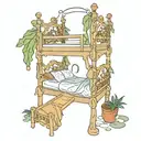 canopy bunk bed tattoo design idea
