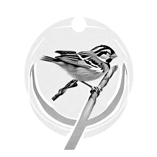 Sparrow tattoo design idea