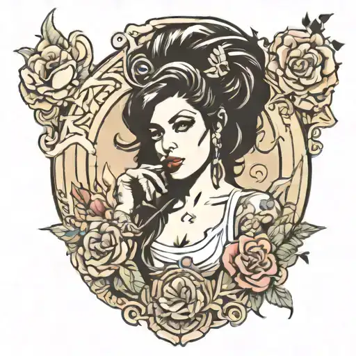 amy winehouse  tattoo design idea