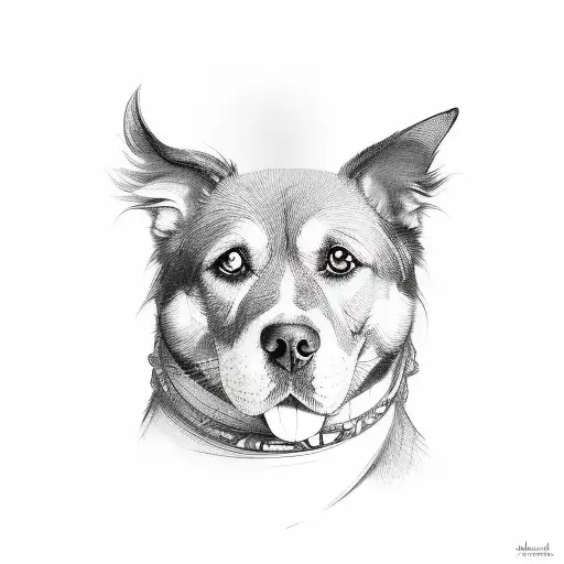 Dog bone tattoo design idea