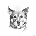 Dog bone tattoo design idea