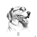 Dog bone tattoo design idea