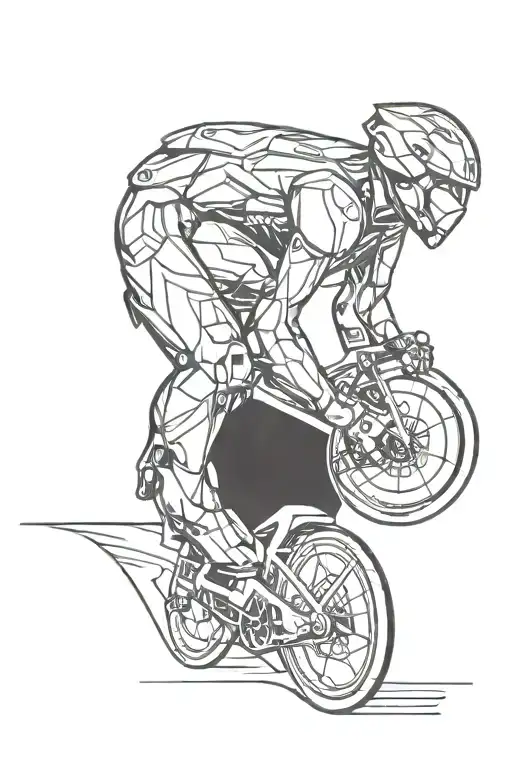 motorsport ironman triathlon symbol incorporated tattoo design idea