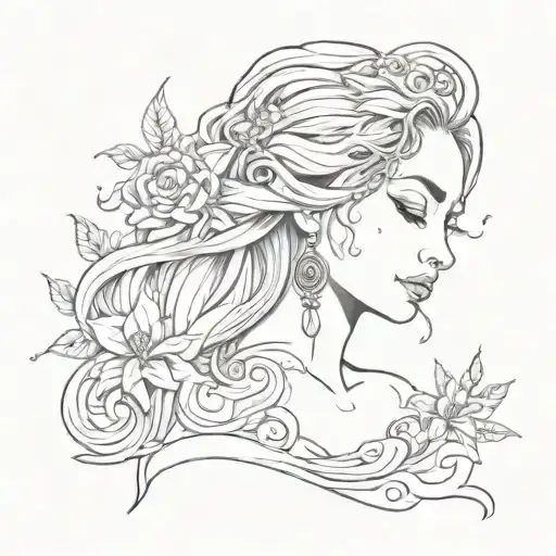 Juana in script tattoo design idea