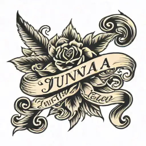 Juana in script tattoo design idea