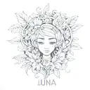 My moms name Juana with something cute tattoo design idea