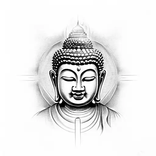 Buddha in spirt relm  tattoo design idea