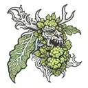 broccoli buck key  tattoo design idea