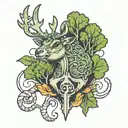 broccoli buck key  tattoo design idea