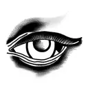 evil eye moon and rose  tattoo design idea