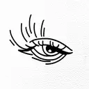 evil eye moon and rose  tattoo design idea