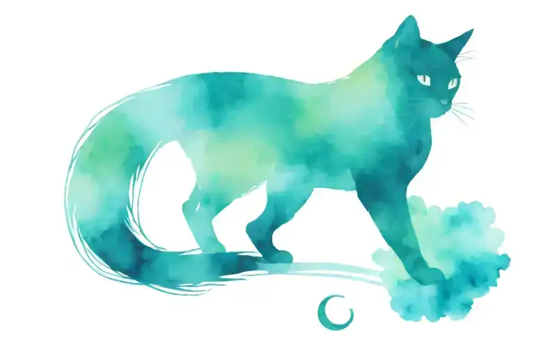 black cat of a tattoo design idea