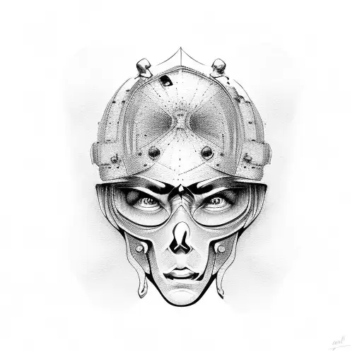 Fireman, Man with two faces tattoo design idea