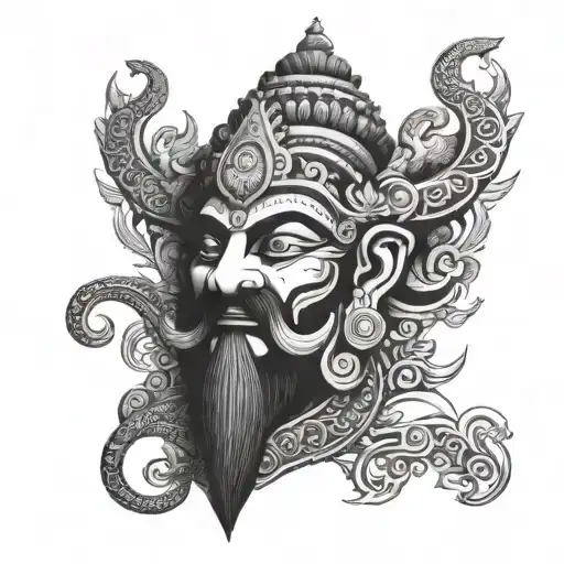 sri Ravana tattoo design idea