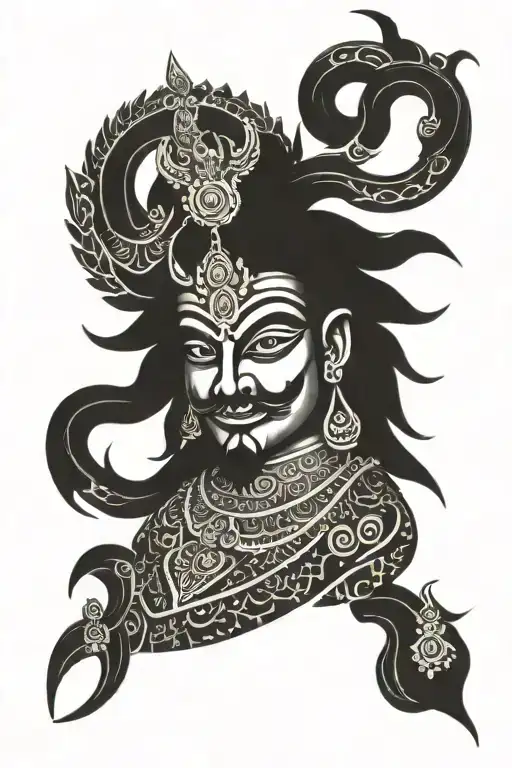 sri Ravana tattoo design idea