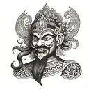 sri Ravana tattoo design idea