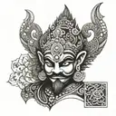 sri Ravana tattoo design idea