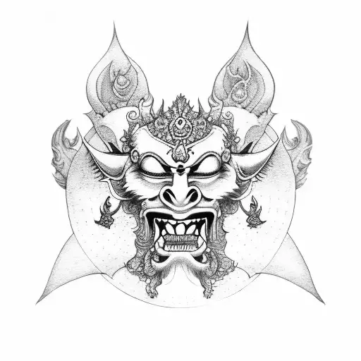 bali barong tattoo design idea
