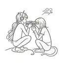 Best friends, gaming, quote tattoo design idea