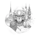 time and theme travel tattoo tattoo design idea