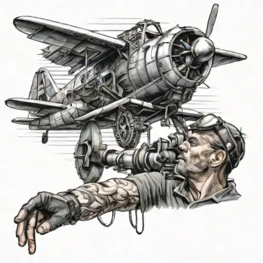 aircraft mechanic tattoo design idea