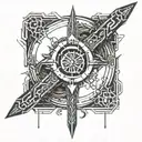 elden ring sword tattoo design idea