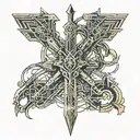 elden ring sword tattoo design idea