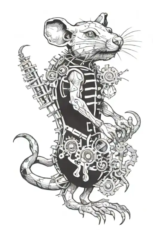 The life of the meat rat tattoo design idea