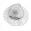 Orange slice, lavender, and eucalyptus individual, next to each other tattoo design idea