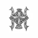 celtic knife tattoo design idea