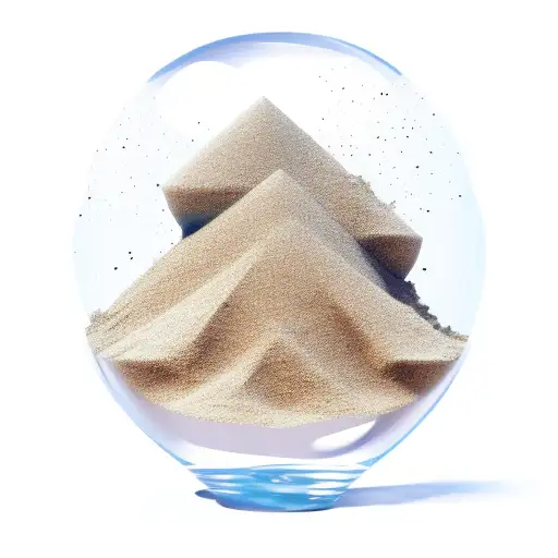 a broken sand hourglass tattoo design idea
