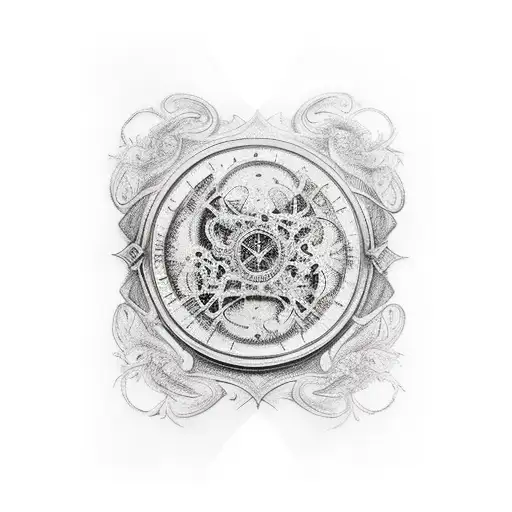 a broken hourglass  tattoo design idea