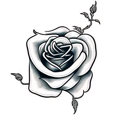gothic rose vine tattoo designs