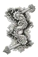 coulds scroll rip brother that love tattoo design idea