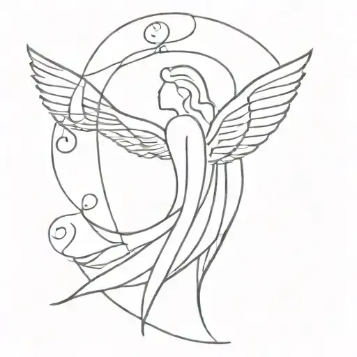 222 Angel number tattoo design idea