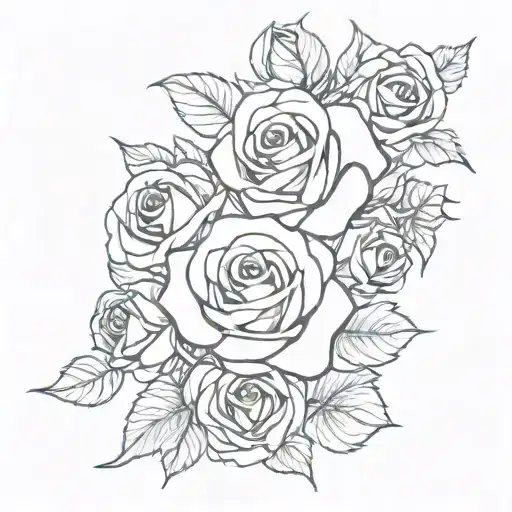emo, country western, music inspired, black roses  tattoo design idea