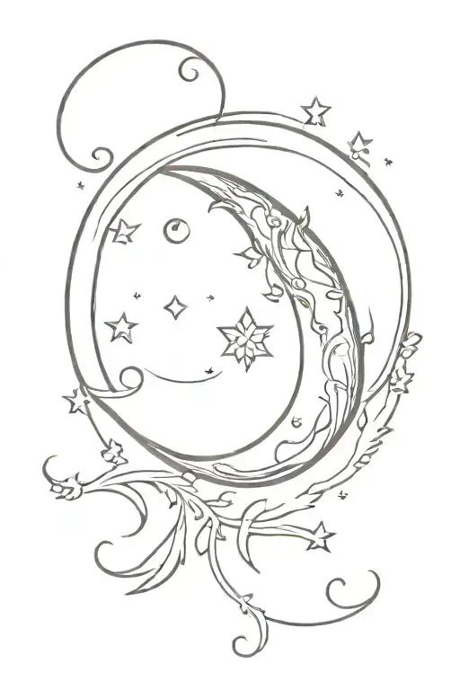 crescent moon self love spiritual journey tattoo design idea