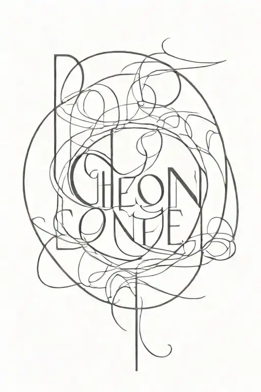 Chosen one lettering tattoo tattoo design idea