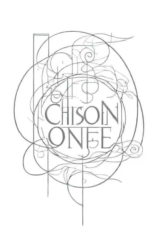Chosen one lettering tattoo tattoo design idea
