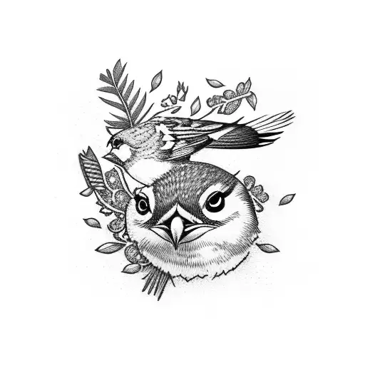 Sparrow tattoo design idea