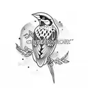 Sparrow tattoo design idea