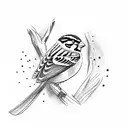 Sparrow tattoo design idea